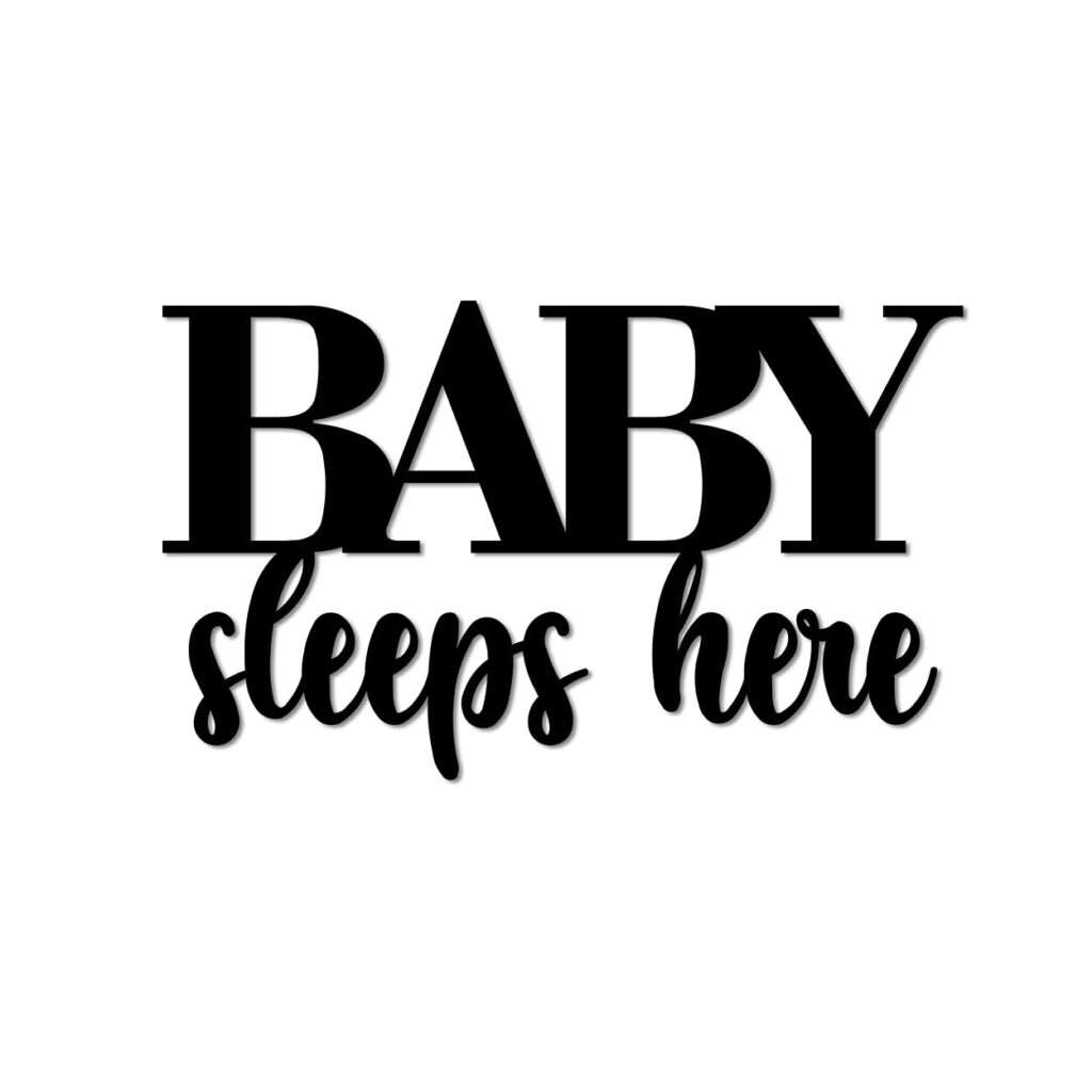 "Baby Sleeps Here" Wall Sign -  - Jolly Gifts And Arts