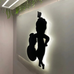 Bal Krishna Makhan Chor Silhouette Wall Art | Hindu God Home Decor -  - Jolly Gifts And Arts