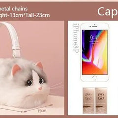 Plush Shaded Silver Kitty Handbag: Lifelike Faux Fur Cat Shoulder Crossbody Bag