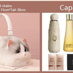 Plush Shaded Silver Kitty Handbag: Lifelike Faux Fur Cat Shoulder Crossbody Bag