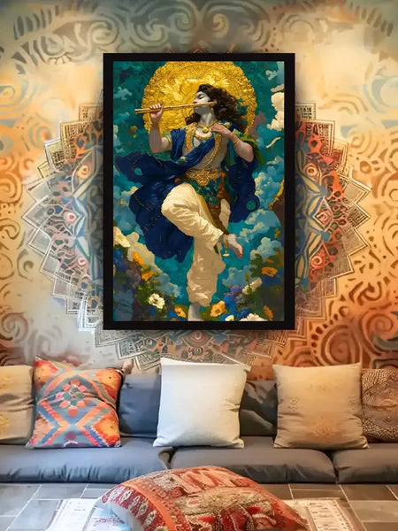 Celestial Krishna with Flute