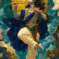 Celestial Krishna with Flute