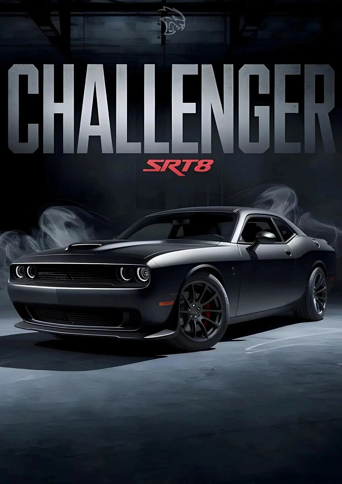 CHALLENGER SRT8 Hellcat Smoke Art Print