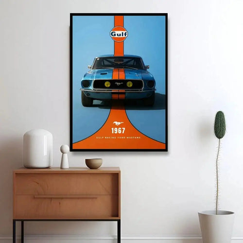 Classic Gulf Livery Mustang Wall Decor