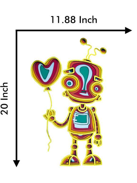 Colorful Layered Robot Wall Art -  - Jolly Gifts And Arts