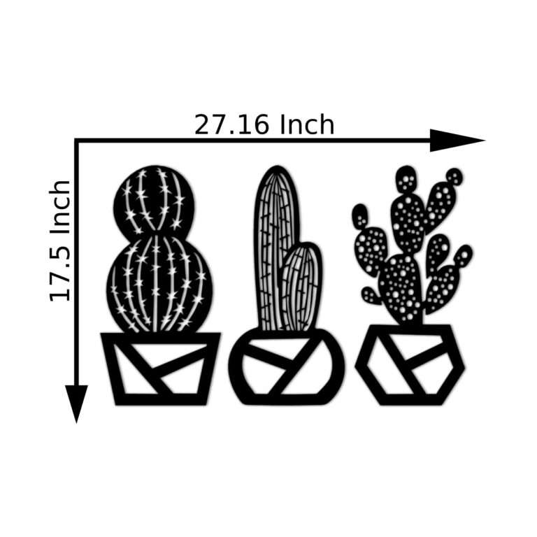 Contemporary Cactus Wall Decor -  - Jolly Gifts And Arts