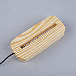 Custom Engraved Name Lamp, Elegant Wood Base Acrylic LED Night Light
