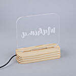 Custom Engraved Name Lamp, Elegant Wood Base Acrylic LED Night Light