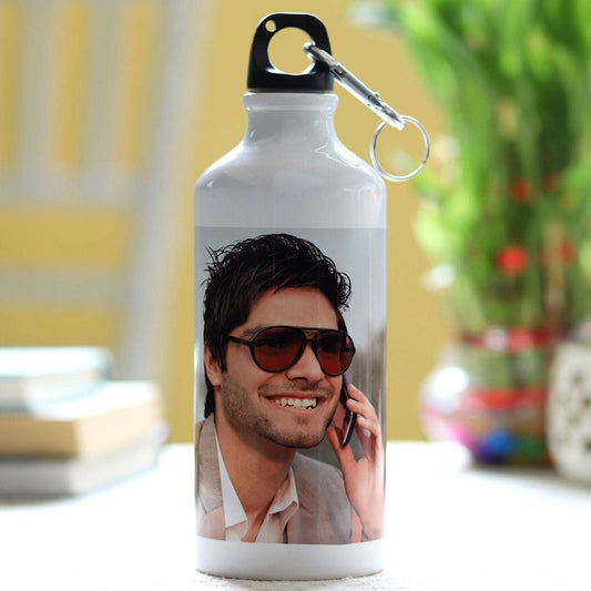 Custom Photo Aluminum Water Bottle for Him - Durable Personalized Gift
