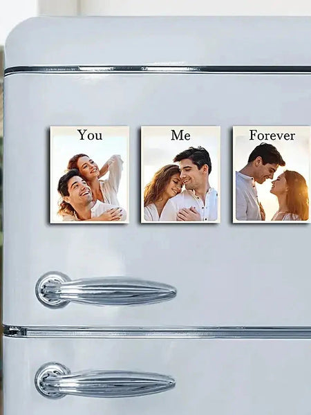 Custom Photo Memorial Durable MDF Fridge Magnets Set of 3