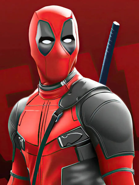 Deadpool Minimalist Red & Black Comic Poster Print