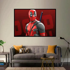 Deadpool Minimalist Red & Black Comic Poster Print
