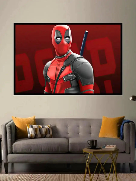 Deadpool Minimalist Red & Black Comic Poster Print