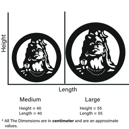 Divine Glow: Lord Shiva Backlit LED Wall Art