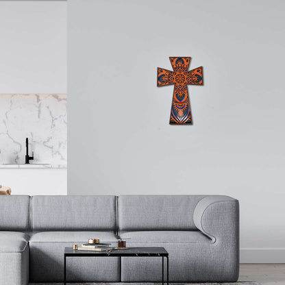 Elegant Botonee Multi Layered Cross Wall Art | Trefoil Budded Christian Symbol -  - Jolly Gifts And Arts