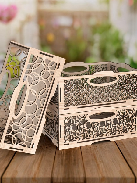 Elegant Stackable Wooden Storage Box (Set of 3 ) Jolly Gifts And Arts