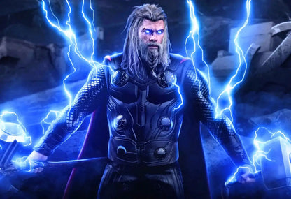 Fat Thor Electric Rage Wall Art Print