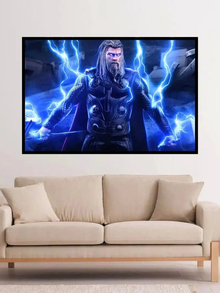 Fat Thor Electric Rage Wall Art Print