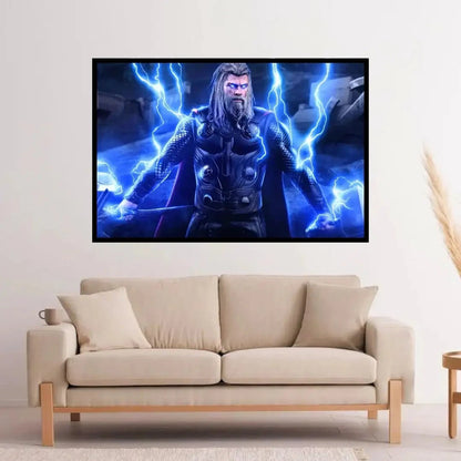 Fat Thor Electric Rage Wall Art Print
