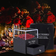 Forever Rose Flower & Premium Necklace Box Set – Timeless Elegance by Jolly Gifts And Arts