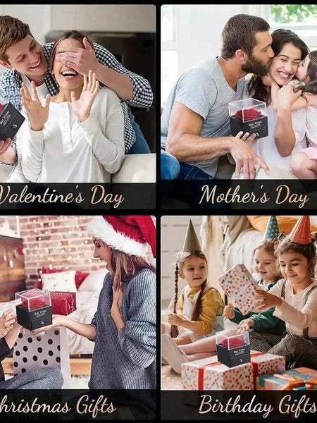 Forever Rose Flower & Premium Necklace Box Set – Timeless Elegance by Jolly Gifts And Arts