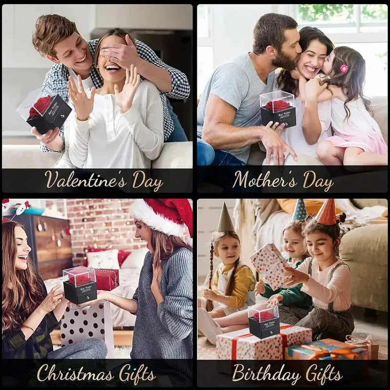 Forever Rose Flower & Premium Necklace Box Set – Timeless Elegance by Jolly Gifts And Arts