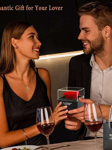 Forever Rose Flower & Premium Necklace Box Set – Timeless Elegance by Jolly Gifts And Arts