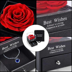 Forever Rose Flower & Premium Necklace Box Set – Timeless Elegance by Jolly Gifts And Arts