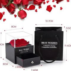 Forever Rose Flower & Premium Necklace Box Set – Timeless Elegance by Jolly Gifts And Arts
