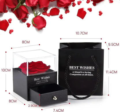 Forever Rose Flower & Premium Necklace Box Set – Timeless Elegance by Jolly Gifts And Arts