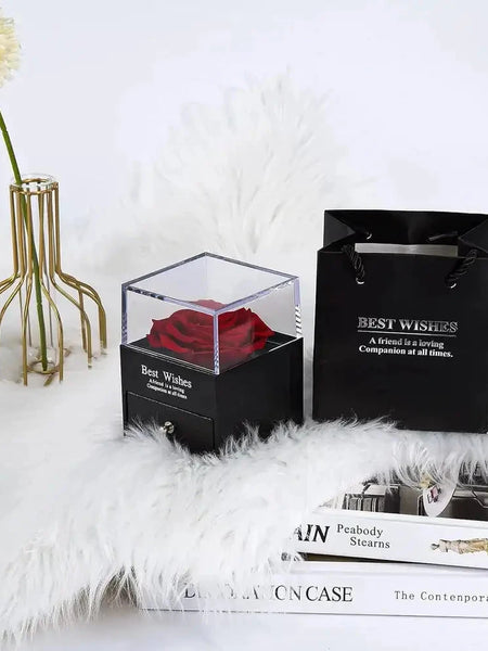 Forever Rose Flower & Premium Necklace Box Set – Timeless Elegance by Jolly Gifts And Arts