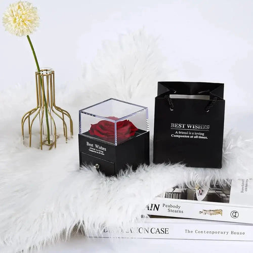 Forever Rose Flower & Premium Necklace Box Set – Timeless Elegance by Jolly Gifts And Arts