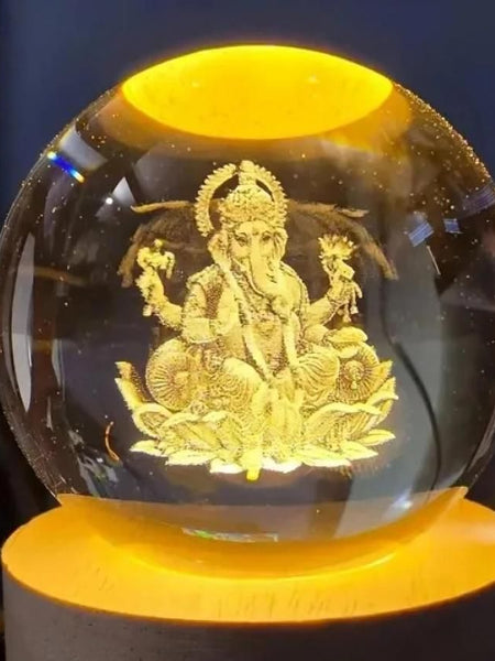 Ganesh Crystal LED Lamp Jolly Gifts And Arts