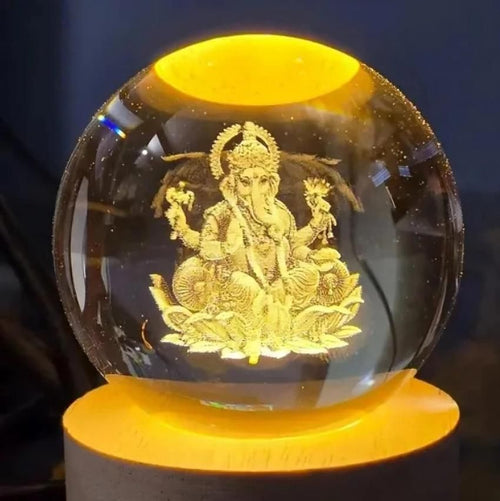 Ganesh Crystal LED Lamp Jolly Gifts And Arts