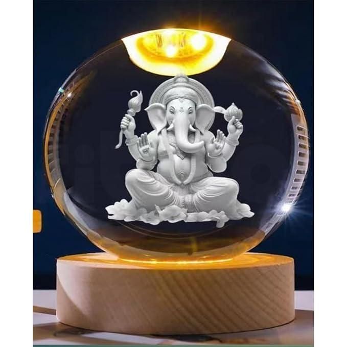 Ganesh Crystal LED Lamp Jolly Gifts And Arts