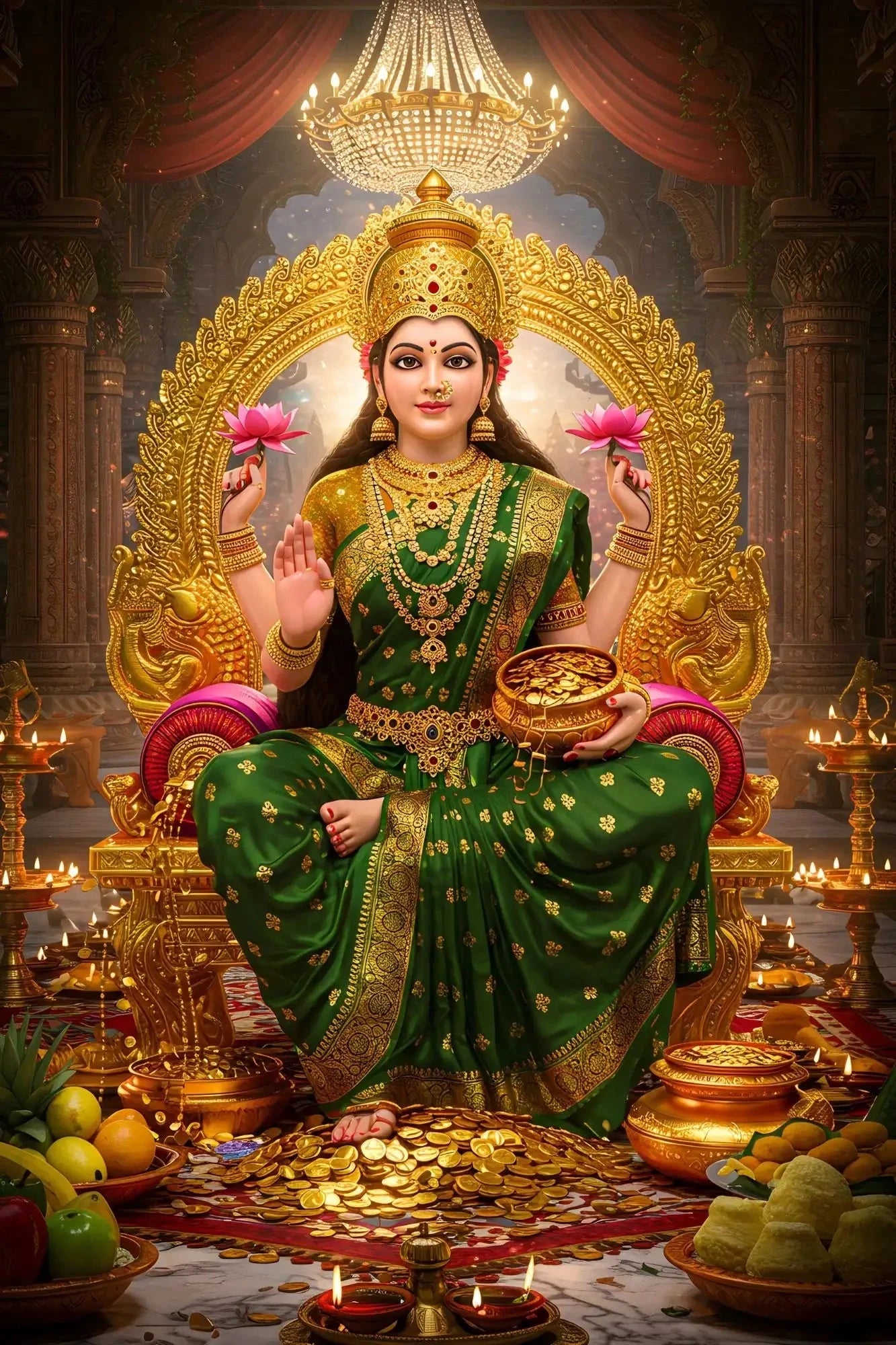 Goddess Lakshmi & Lord Ganesha Wall Art