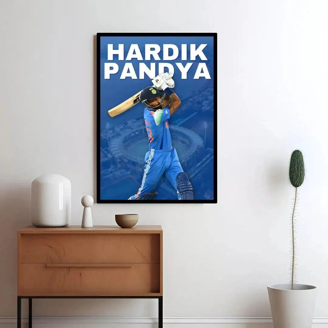 Hardik Pandya "The Finisher" Cricket Poster