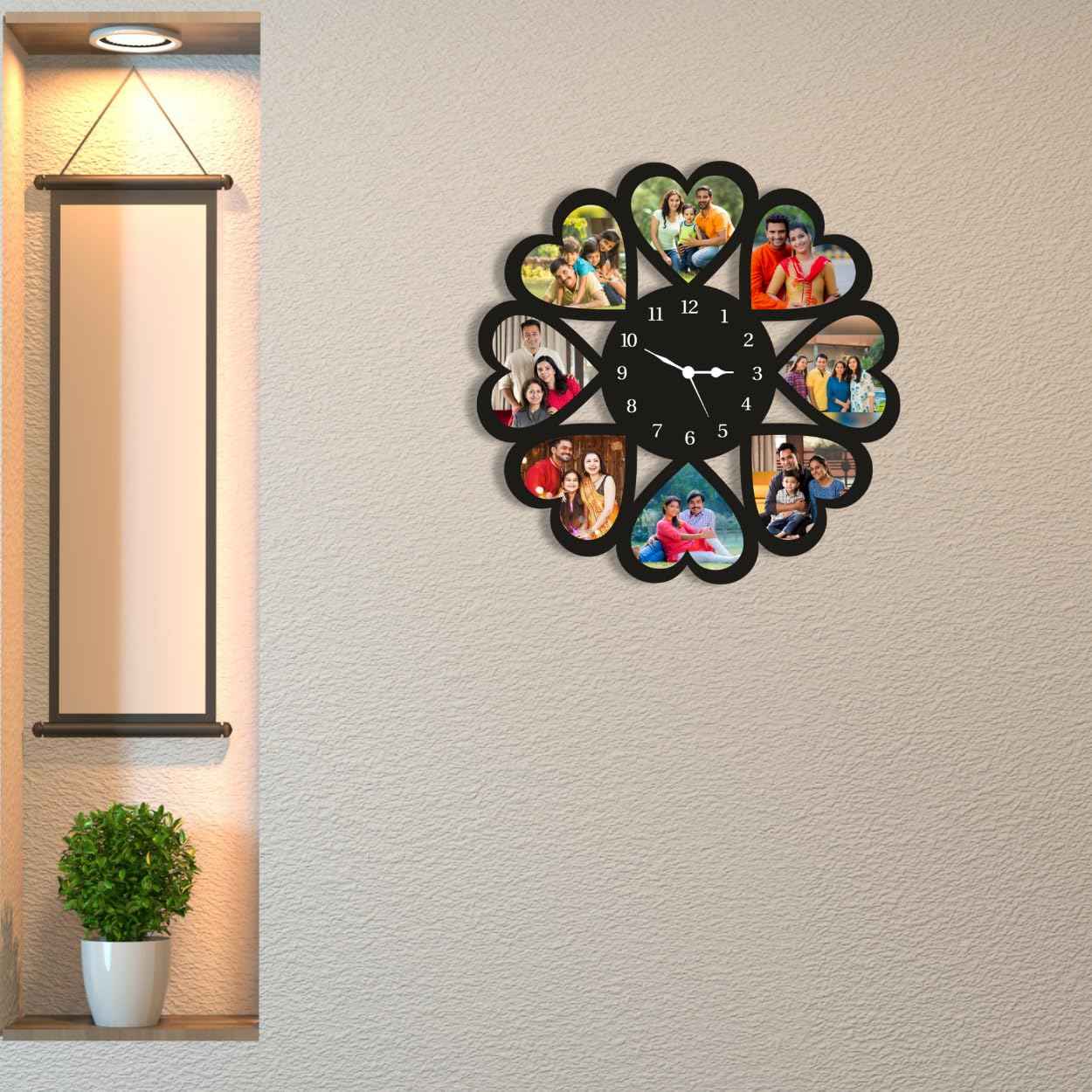 Heart shape Wall Clock