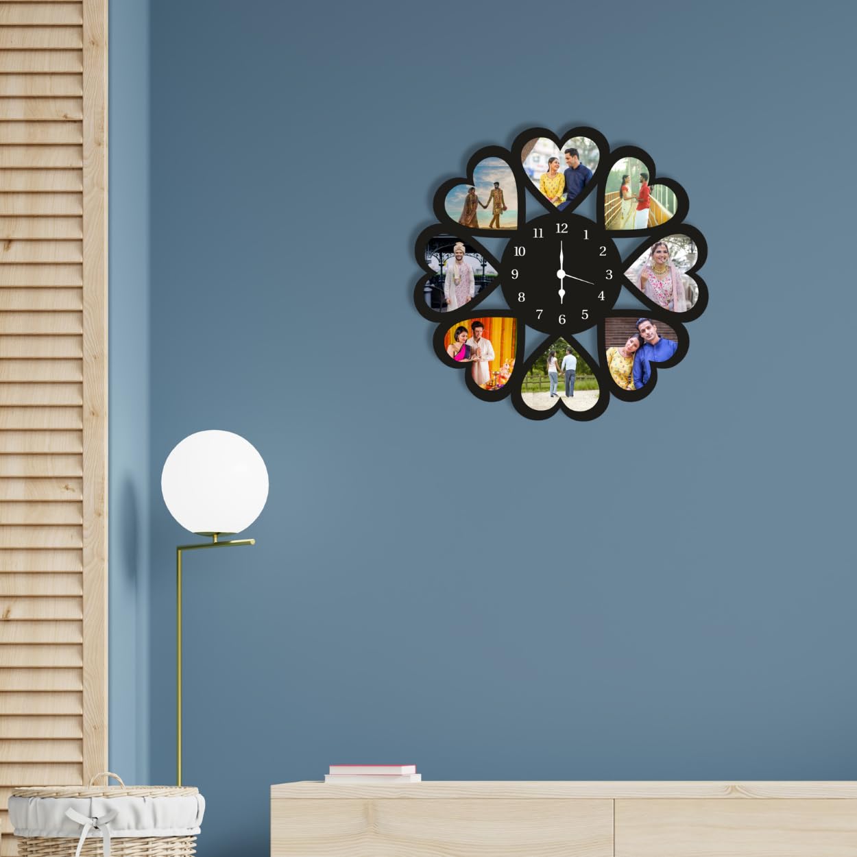Heart shape Wall Clock