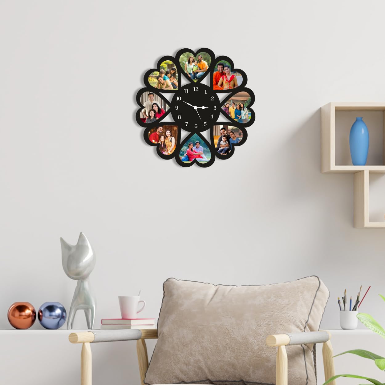 Heart shape Wall Clock
