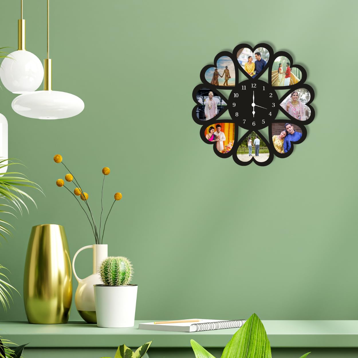 Heart shape Wall Clock