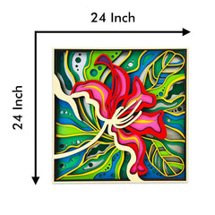 3D Layered Flower Wall Art