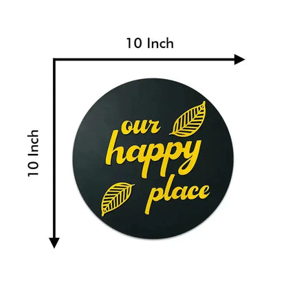 "Our Happy Place" round wall sign Art -  - Jolly Gifts And Arts
