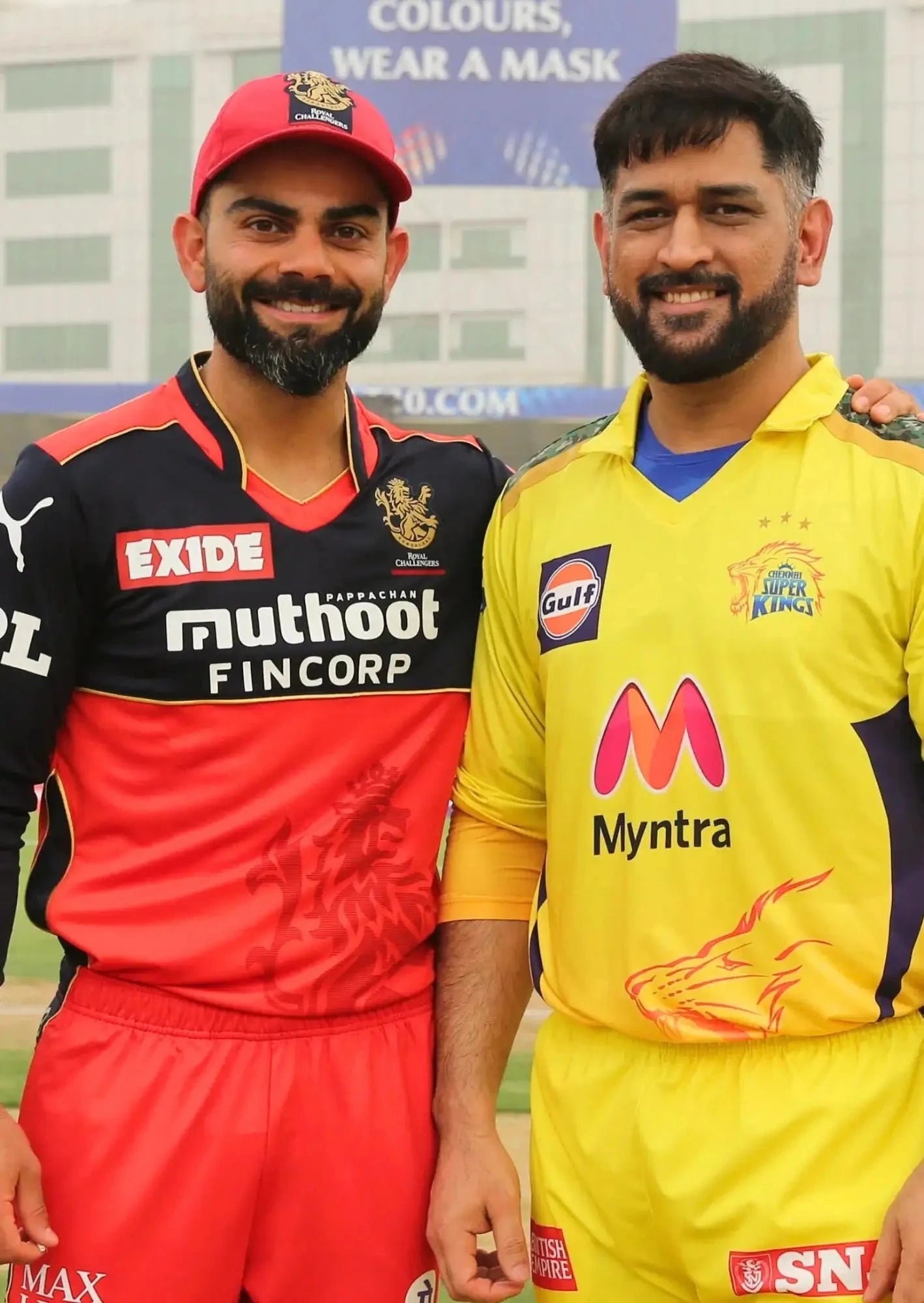 Kohli vs. Dhoni - The Legends Poster (RCB & CSK Icons)