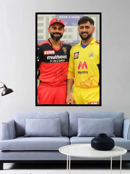 Kohli vs. Dhoni - The Legends Poster (RCB & CSK Icons)