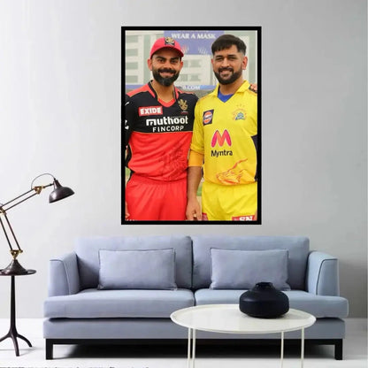 Kohli vs. Dhoni - The Legends Poster (RCB & CSK Icons)