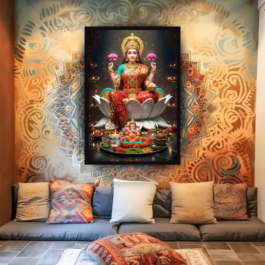 Lakshmi Wall Art for Spiritual Decor