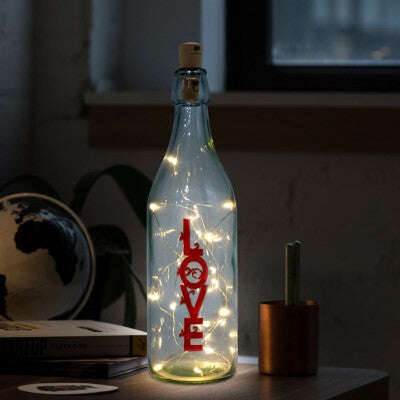 LED Bottle Lamp Personalised for Girl Friend Birthday