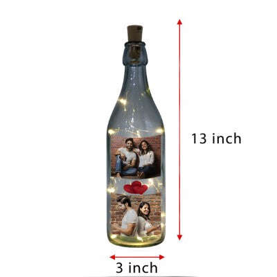 LED Bottle Lamp Personalised for Girl Friend Birthday
