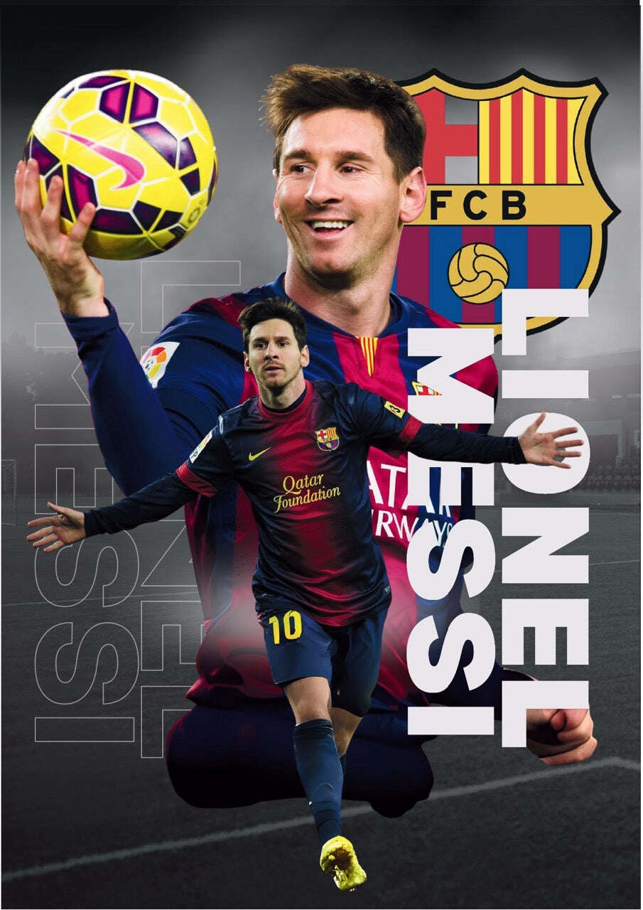 Lionel Messi Football Legend Art Poster Set - 8 Iconic Unframed Prints
